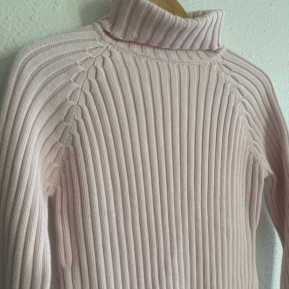 Y2K Gap Ribbed Turtleneck Sweater Coquette Feminine Preppy Vintage - Picture 5 of 6